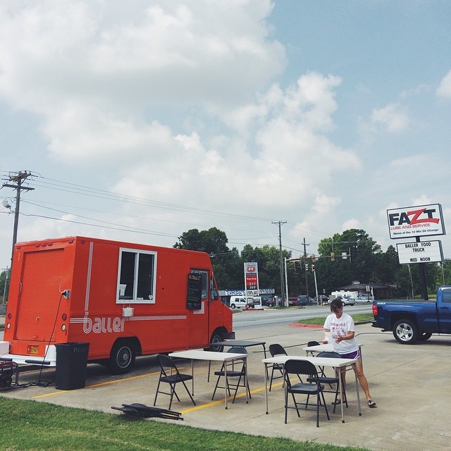 @ballerfoodtruck is in Springdale again today! Stop by FAZT Lube at 1244 W. Sunset (near Susan's) and try some $3 balls while you get your oil changed! (There's 1 million jokes somewhere in there.)