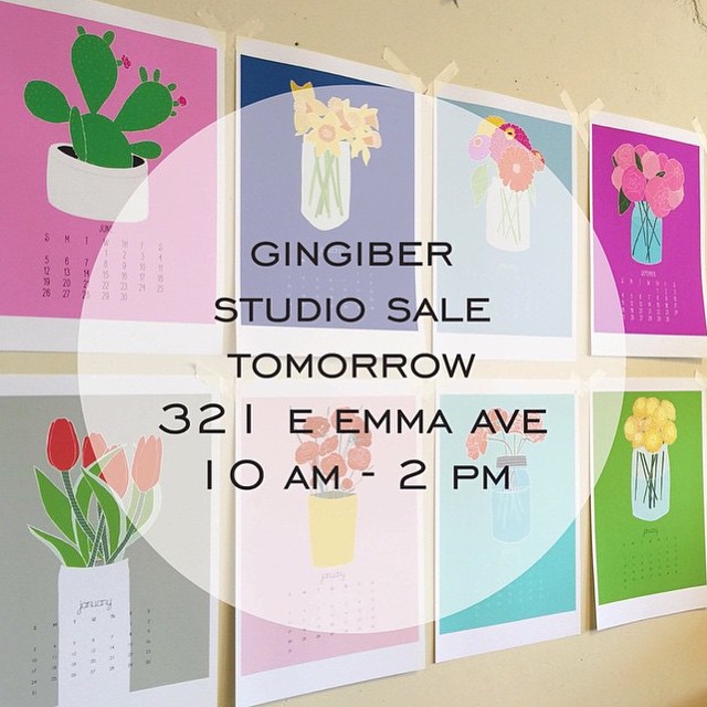 Springdale is SO LUCKY to have the incredible artist, @gingiber, right in the heart of downtown. Tomorrow she's having her first ever studio sale that's open to the public. EVERYONE'S welcome to stop by 321 Emma Ave. to purchase work directly from the artist and to see her new space!! #teamspringdale #gingiberheadquarters
