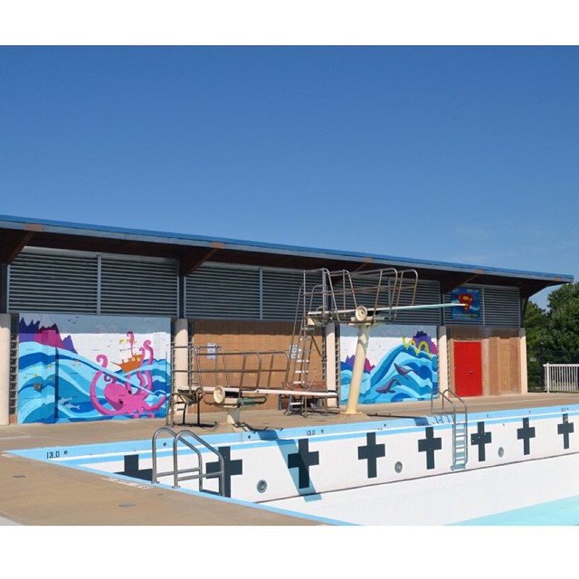Remember this beautiful mural we made happen last year at the Springdale Aquatic Center?! Today would be a great day to beat the summer heat at the pool and check out this amazing work of art by local artist Emily Chase!Learn more about this mural and Emily by visiting the link in our profile.