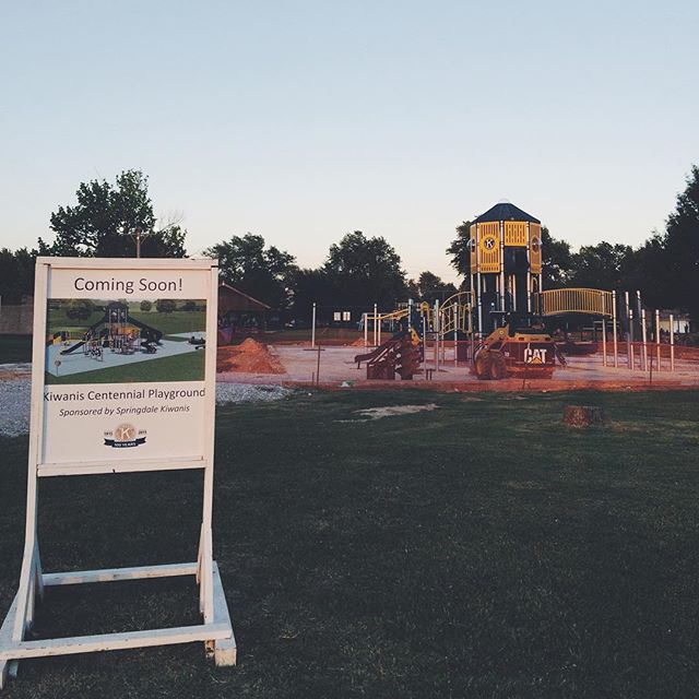 The new playground equipment is being installed this week at Luther George Park downtown and it's looking great! Also, Unity Fest is happening at this park tomorrow from noon to 5. It's a free, family friendly event packed full of fun activities for the whole family. Hope to see you there! #teamspringdale