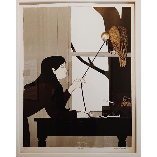 A mobile art exhibit is at @thejonescenter this week and it's totally free and open to the public. They have a nice collection including this amazing lithograph by Will Barnet (an artist that also has a few pieces in the Crystal Bridges collection)! #teamspringdale