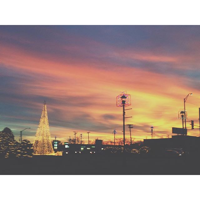 Christmas lights, beautiful sunsets, & 70 degree days. It doesn't get much better than this. #teamspringdale