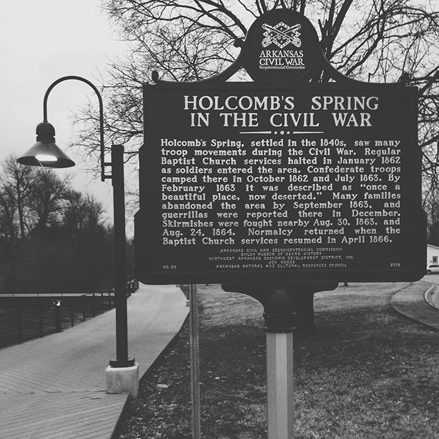Did you know that there's a Civil War marker along the Razorback Greenway in downtown Springdale?! #teamspringdale
