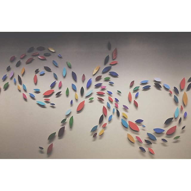 The reception for the @artscenteroftheozarks  current exhibitions is tonight, 6-8pm. We'll see you there! Photo is of @steve.adair's leaf form installation. #teamspringdale #downtowninitiative