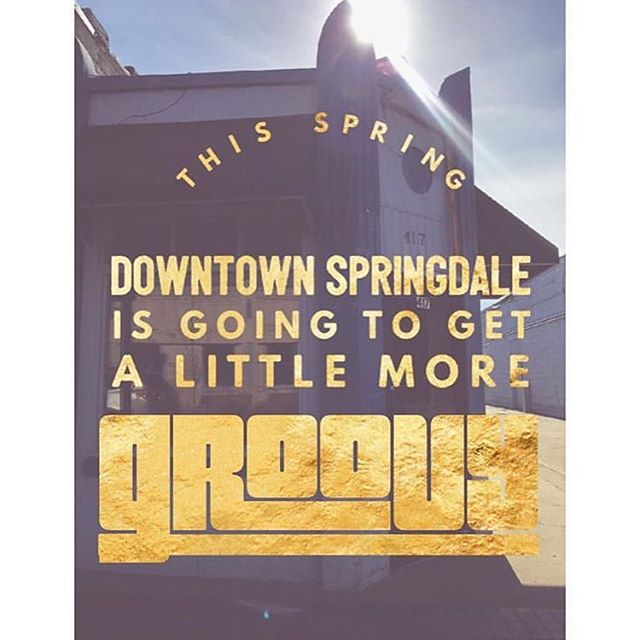 THREE new businesses are opening in @downtownspringdale this spring! Check out @grooveskateshop, @mothershipbrewhouse, and @perrodinsupply!! #teamspringdale